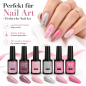 Preview: Set de 6 Vernis Gel UV Rose Glamour